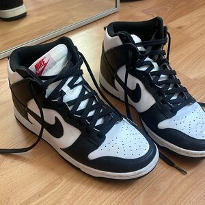 High top Black and White dunks